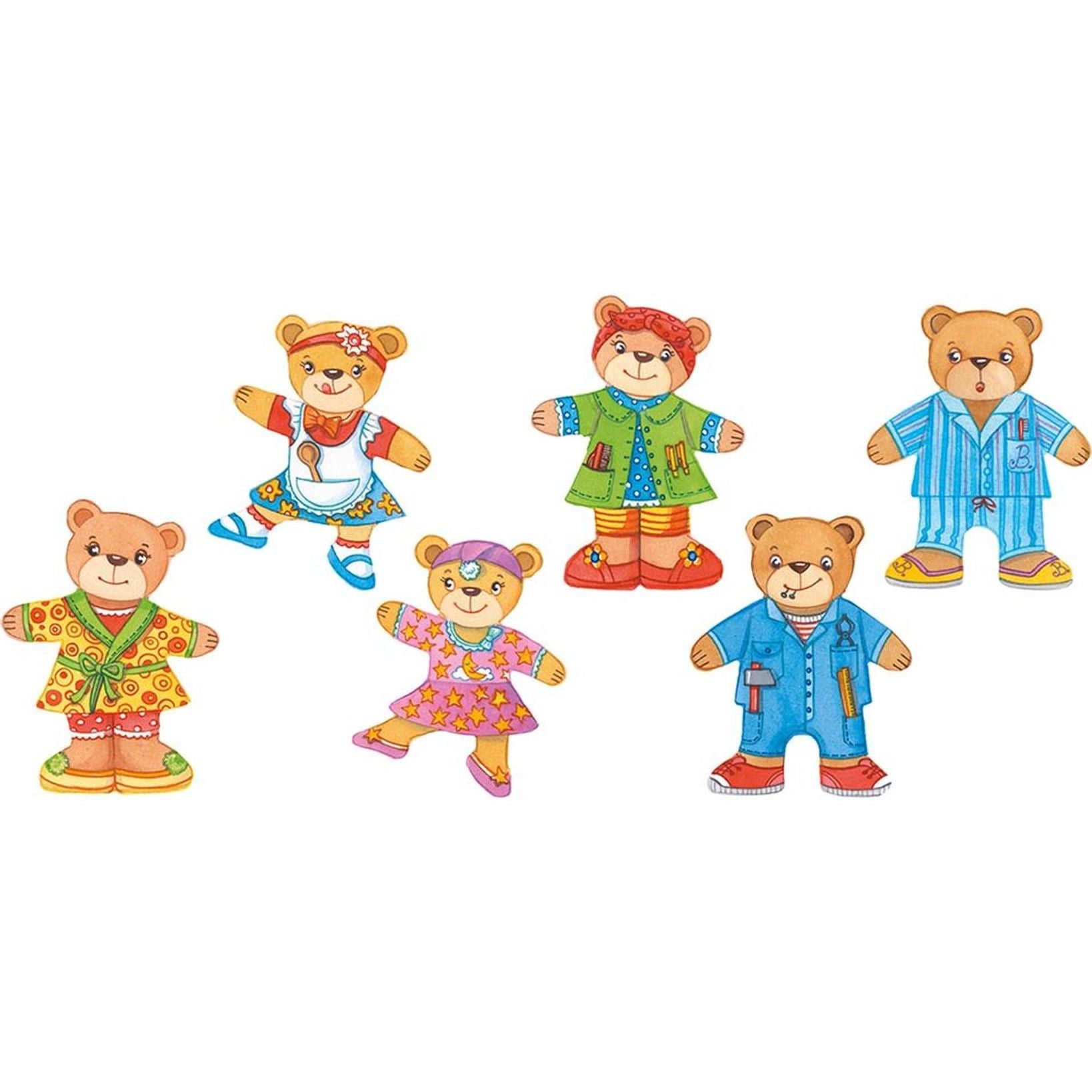 Anziehpuppenpuzzle Bärenfamilie, goki basic.
