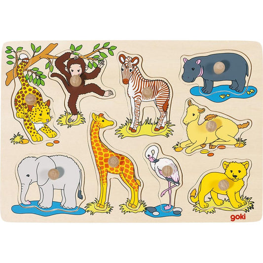 Steckpuzzle Afrikanische Tierkinder
