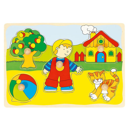Katze, Haus,... Steckpuzzle