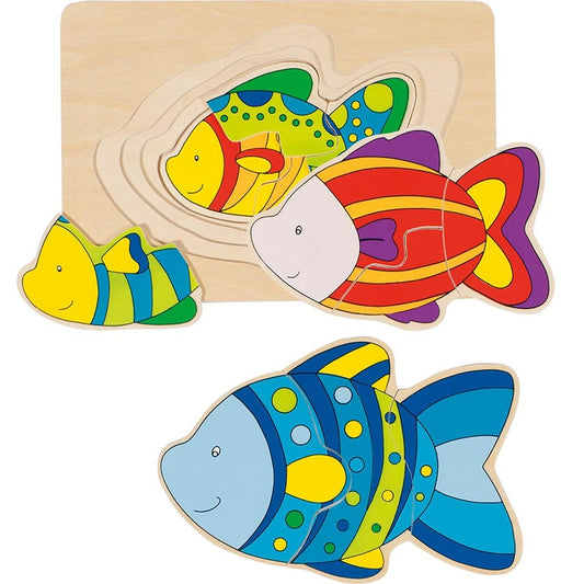Schichtenpuzzle Fisch