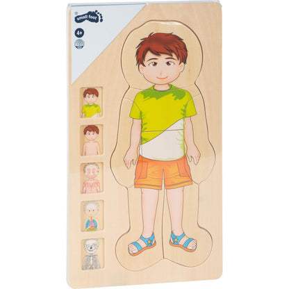 Schichtenpuzzle Anatomie Junge
