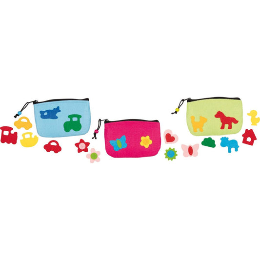 Filztaschen mit Applikationen zum Selbstgestalten