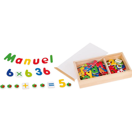 Magnet-Alphabet und Zahlen