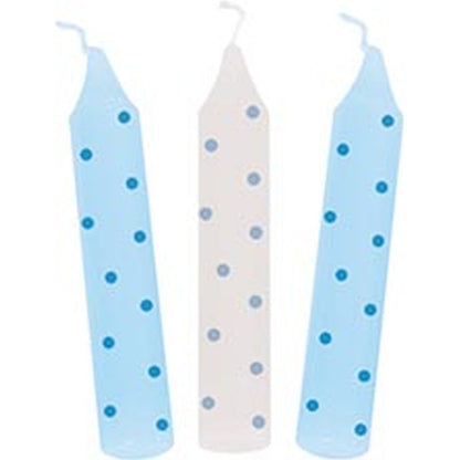 Geburtstagskerzen-Set, blau gepunktet (für GK