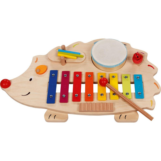 Musikstation Igel mit Notenheft