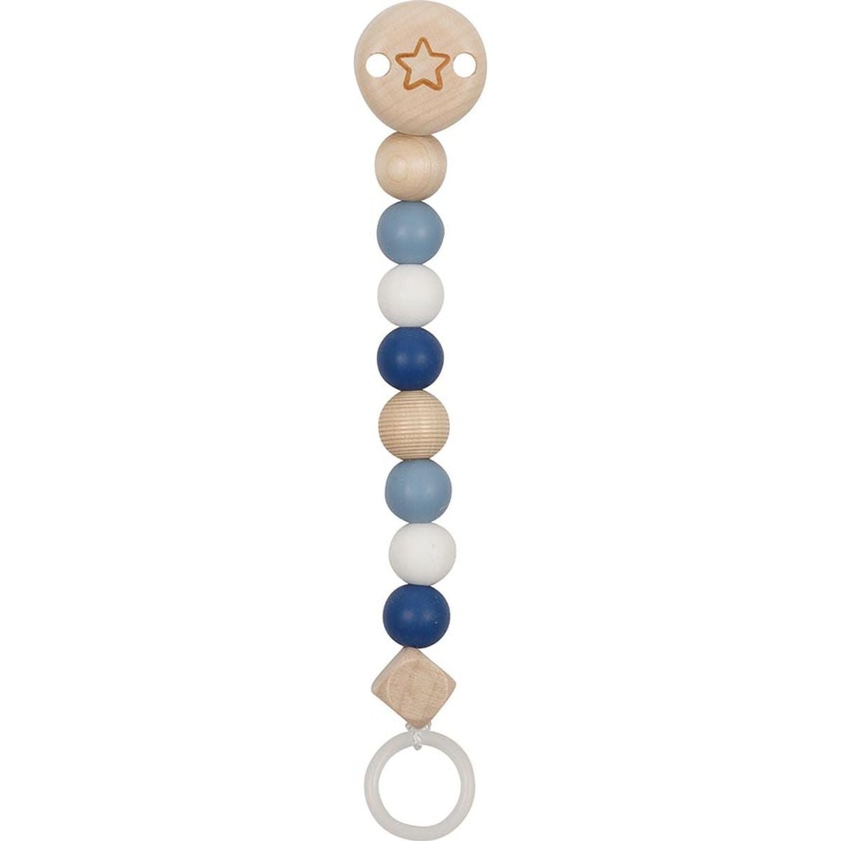 Schnullerkette Stern, blau