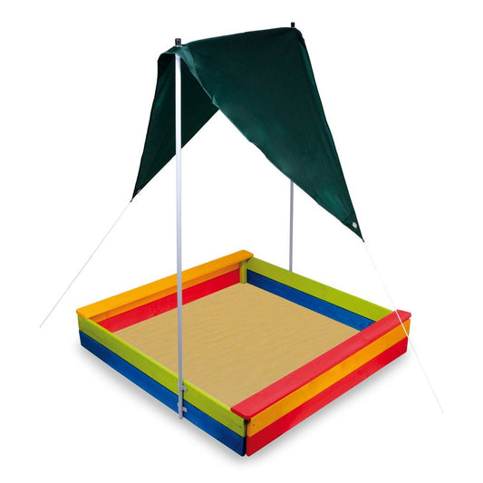 Sandkasten mit Sonnensegel