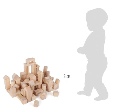 Holzbausteine Natur 100er-Pack im Beutel