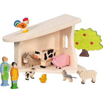 Stall, Krippe, montiert