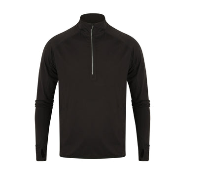 Herren Sport-T-Shirt 1/4 Reißverschluss