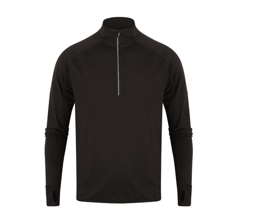 Herren Sport-T-Shirt 1/4 Reißverschluss