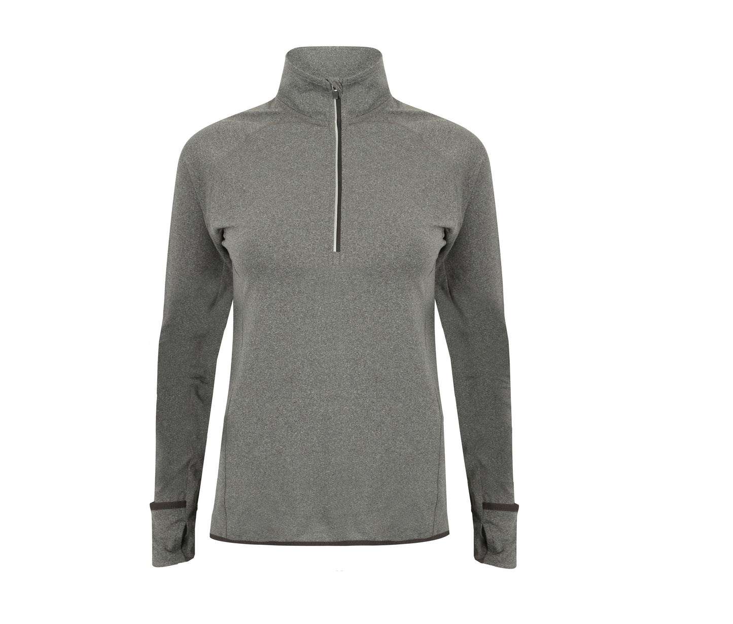 Damen Sport-T-Shirt 1/4 Reißverschluss