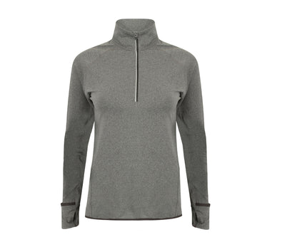 Damen Sport-T-Shirt 1/4 Reißverschluss